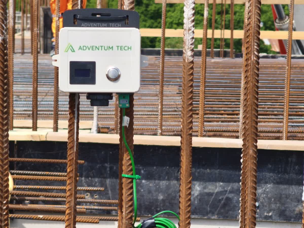 TempSense sensor installed on metal fence