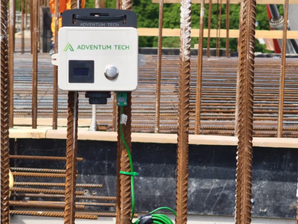Tempsense installed on the construction site.